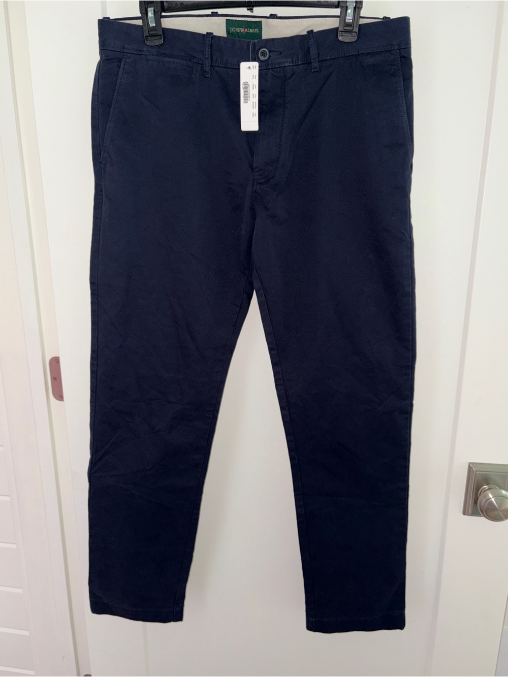 NWT J. Crew 484 slim cotton chino pant sz 32x30 navy blue